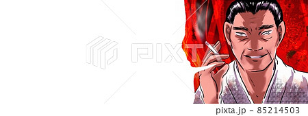 少年漫画強面借金取立てヤクザの恐喝イラスト 85214503