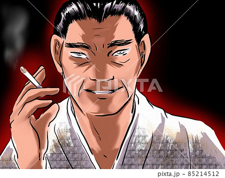 少年漫画強面借金取立てヤクザの恐喝イラスト 85214512
