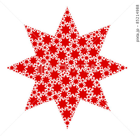 Eight Pointed Star Recursive Icon Mosaic of Self Icons 85214988
