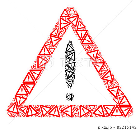 Warning Sign Fractal Icon Composition of Self Items 85215145