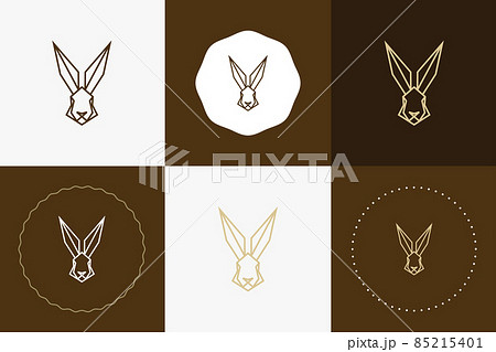 Minimal line versatile animal circle badge design 85215401