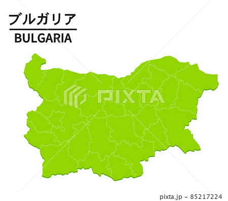 ブルガリアの世界地図イラスト