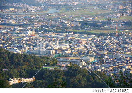 徳島県 眉山公園から問屋町周辺を望む 徳島県 眉山公園から問屋町周辺を望む 85217629