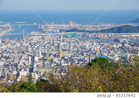 徳島県 眉山から昭和町・津田山方面を望む 徳島県 眉山から昭和町・津田山方面を望む 85217642
