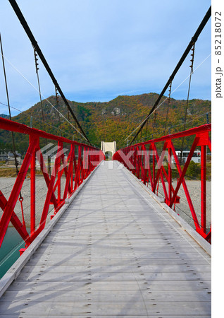 日本最古の近代吊橋 美濃橋と長良川 美濃市 日本最古の近代吊橋 美濃橋と長良川 美濃市 85218072