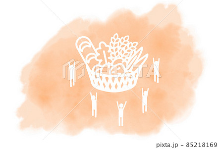 水彩風、SDGs ゴール2、飢餓をゼロに 85218169