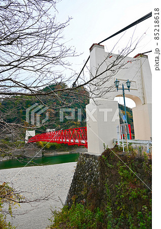 美濃橋 橋門 長良川 美濃市 美濃橋 橋門 長良川 美濃市 85218618