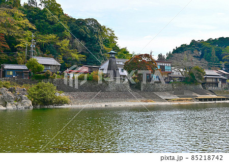 上有知湊　川湊灯台　長良川　美濃市 85218742