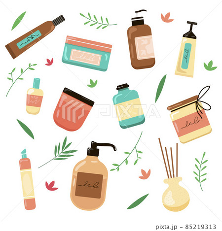 Skincare spa products set for beauty of skin and hair Skincare spa products set for beauty of skin and hair 85219313