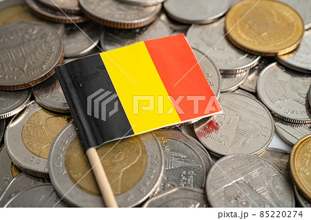 Germany flag on coins background, finance and accounting, banking concept. Germany flag on coins background, finance and accounting, banking concept. 85220274