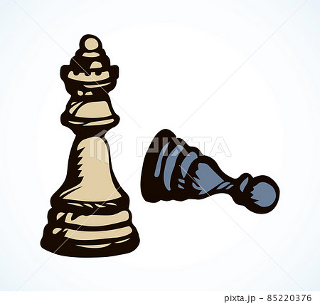 Chess figure. Queen. Vector drawing 85220376