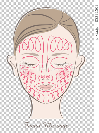 Esthetic facial massage (color) 85221502