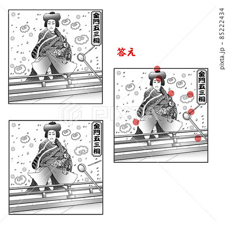 歌舞伎,まちがい探し,石川五右衛門,楼門五三桐,南禅寺山門 85222434