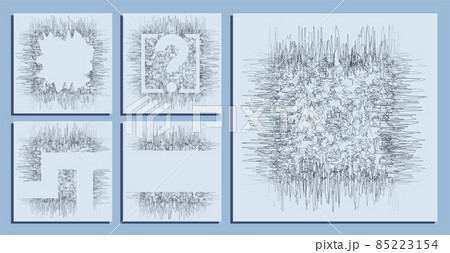abstract square backgrounds of small hand drawn chaotic lines curves. Random children doodles of scribbles. Isolated vector abstract square backgrounds of small hand drawn chaotic lines curves. Random children doodles of scribbles. Isolated vector 85223154