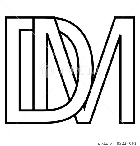 Logo Sign Dm Md Icon Sign Dm Interlaced のイラスト素材