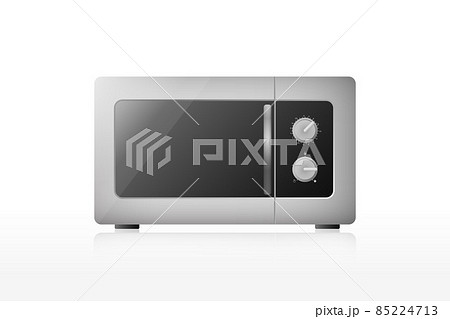 Realistic microwave. Silvery heating and cooking equipment Realistic microwave. Silvery heating and cooking equipment 85224713