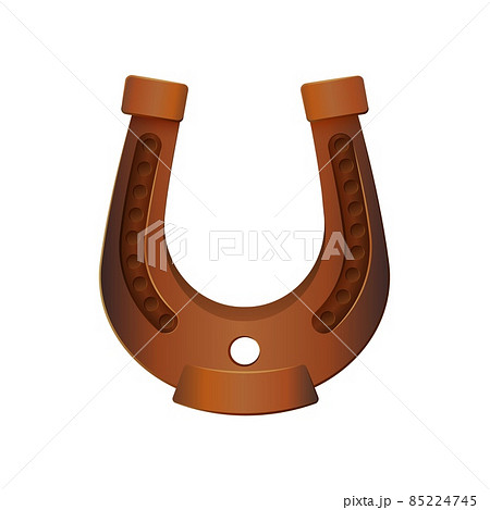 Rusty Horseshoe Talisman Symbol Of Good Luckのイラスト素材