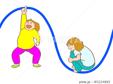 双極性障害　躁状態とうつ状態をくり返す女性 85224893