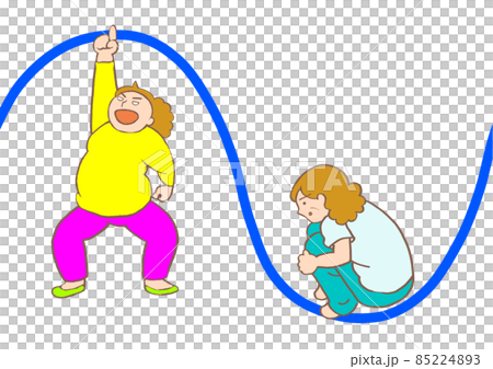 双極性障害　躁状態とうつ状態をくり返す女性 85224893