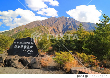 【鹿児島県】湯之平展望所から見た桜島 85226787