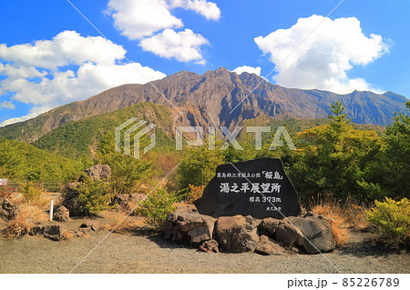 【鹿児島県】湯之平展望所から見た桜島 85226789