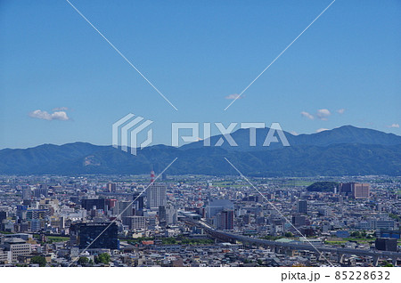 福井市　八幡山展望台からの中心部の眺め 85228632