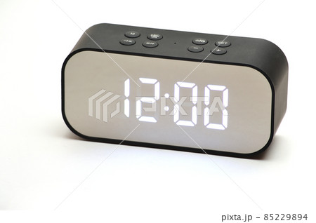 Clock with a time of 12 hours 00 minutes on a white background Clock with a time of 12 hours 00 minutes on a white background 85229894