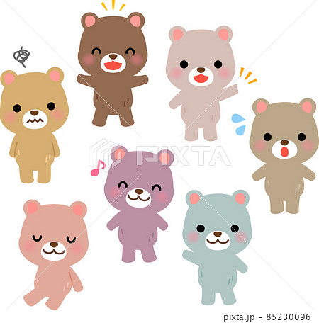クマのキャラクターのイラストセット 85230096