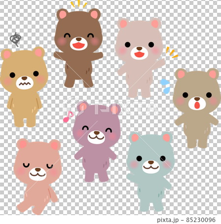 クマのキャラクターのイラストセット 85230096