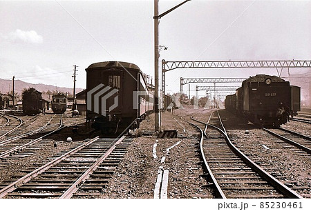 昭和44年　美唄鉄道と国鉄D51　美唄駅　北海道　記録写真 85230461