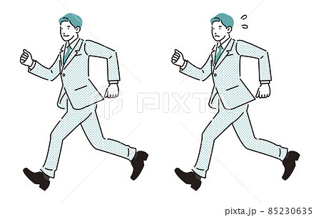 人物 走るビジネスパーソン男性セット 人物 走るビジネスパーソン男性セット 85230635