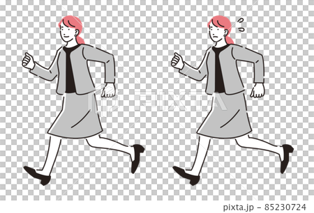 People running business person female set People running business person female set 85230724