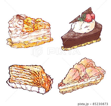 Cake Set Stock Illustration