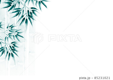 水墨画っぽい竹林の背景イラスト ダブルトーン青緑/黒 背景白 横 他色有 水墨画っぽい竹林の背景イラスト ダブルトーン青緑/黒 背景白 横 他色有 85231021