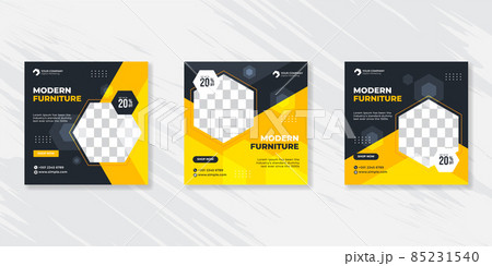 Modern Furniture social media post templates design 85231540