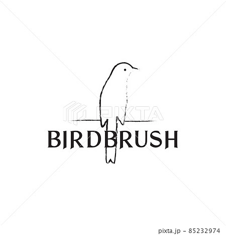art brush bird with twig logo design vector graphic symbol icon sign illustration creative idea art brush bird with twig logo design vector graphic symbol icon sign illustration creative idea 85232974