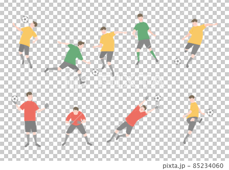 サッカーをする人ポーズ集 85234060