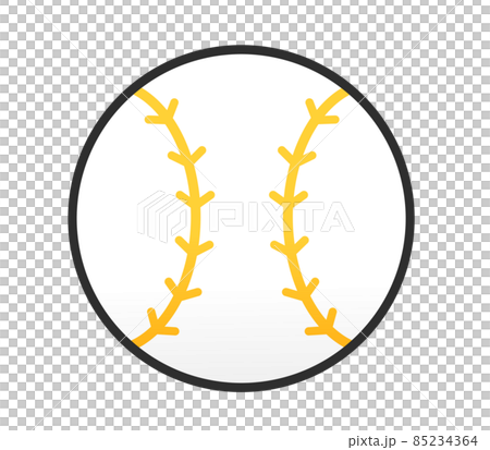 Baseball ball (yellow) - Stock Illustration [85234364] - PIXTA