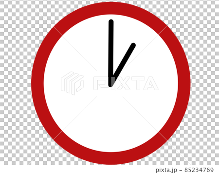 赤い時計のイラスト素材 85234769