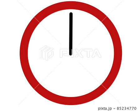 赤い時計のイラスト素材 85234770