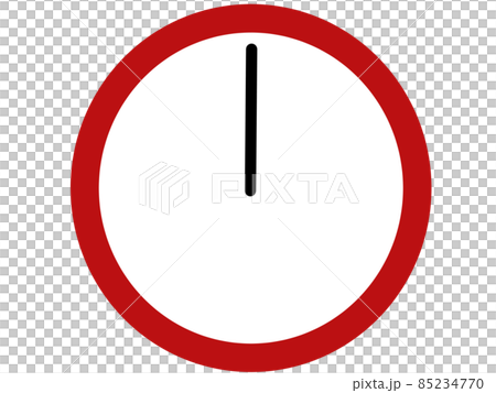 赤い時計のイラスト素材 85234770