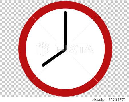 Illustration material of red clock 85234771