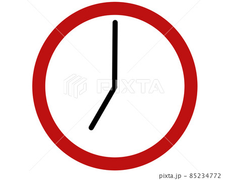 赤い時計のイラスト素材 赤い時計のイラスト素材 85234772