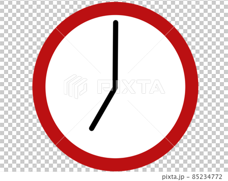 赤い時計のイラスト素材 赤い時計のイラスト素材 85234772