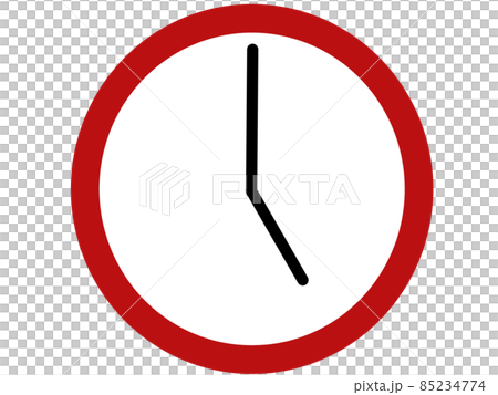 赤い時計のイラスト素材 赤い時計のイラスト素材 85234774