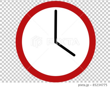 赤い時計のイラスト素材 赤い時計のイラスト素材 85234775