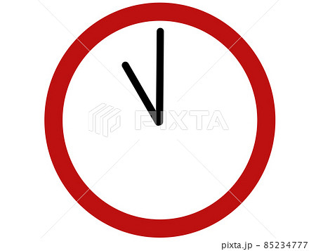 赤い時計のイラスト素材 85234777