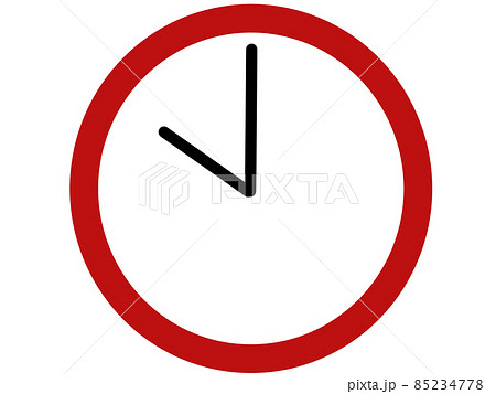 赤い時計のイラスト素材 85234778