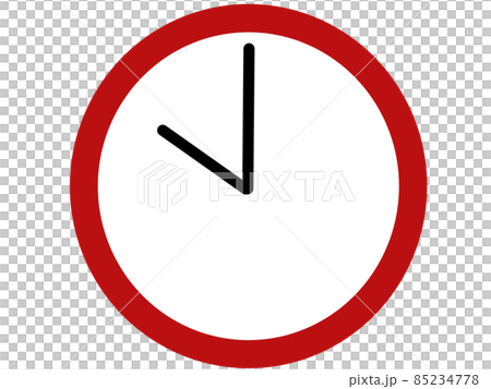 赤い時計のイラスト素材 85234778