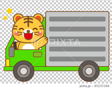 トラックを運転するトラ 85235168